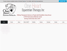 Tablet Screenshot of onehearthorses.org